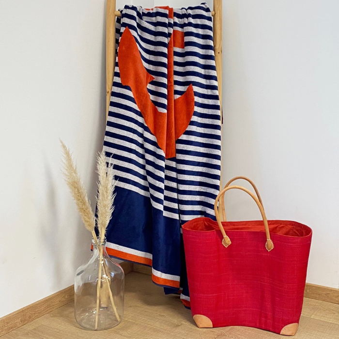 Le Comptoir De La Plage Serviette De Plage éponge Velours Jacquard Cliffe - Taille XL