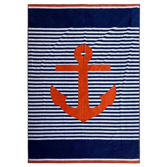 le comptoir de la plage Serviette de plage éponge Velours Jacquard Cliffe - Taille XL