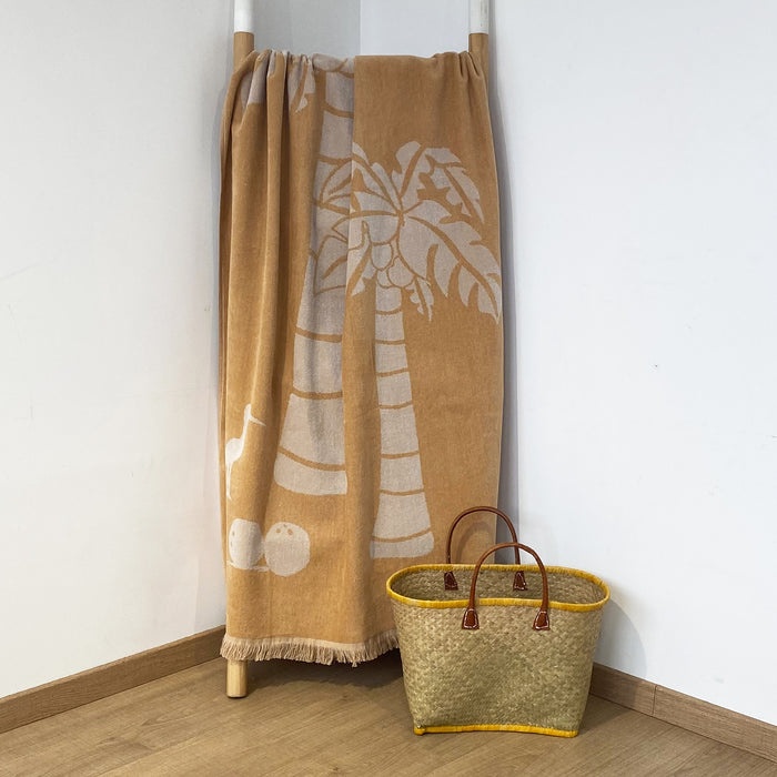 Le Comptoir De La Plage Serviette De Plage éponge Velours Jacquard Cocobeach - Taille L