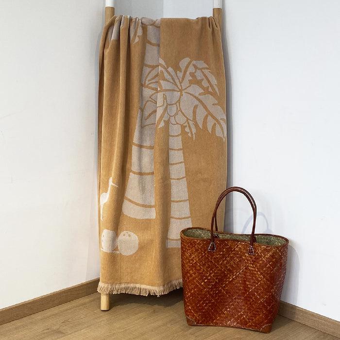 Le Comptoir De La Plage Serviette De Plage éponge Velours Jacquard Cocobeach - Taille L