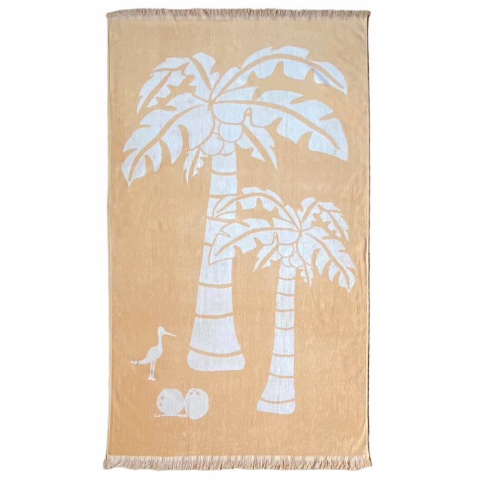 le comptoir de la plage Serviette de plage éponge Velours Jacquard Cocobeach - Taille L