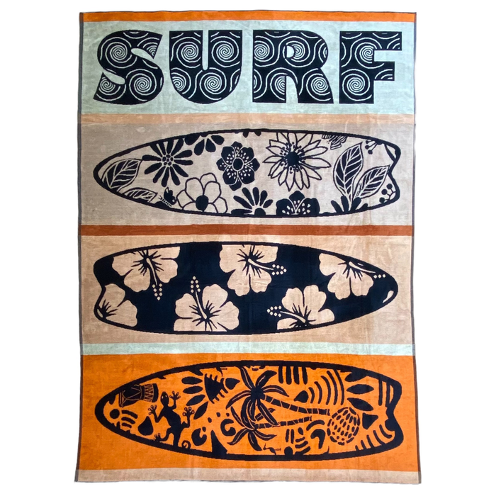 le comptoir de la plage Serviette de plage éponge Velours Jacquard Concha - Taille XL