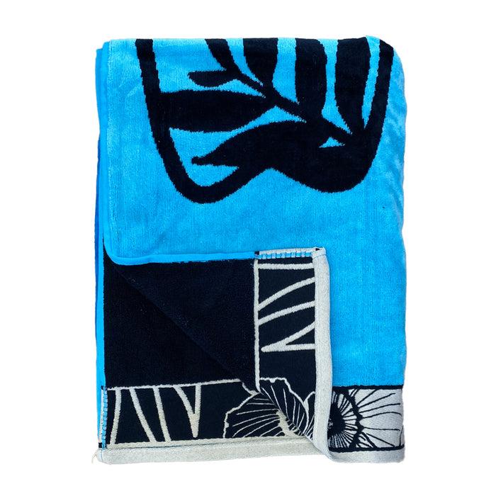 Le Comptoir De La Plage Serviette De Plage éponge Velours Jacquard Corfou - Taille L