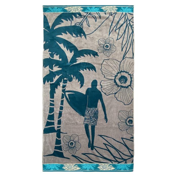 le comptoir de la plage Serviette de plage éponge Velours Jacquard Dixon - Taille L