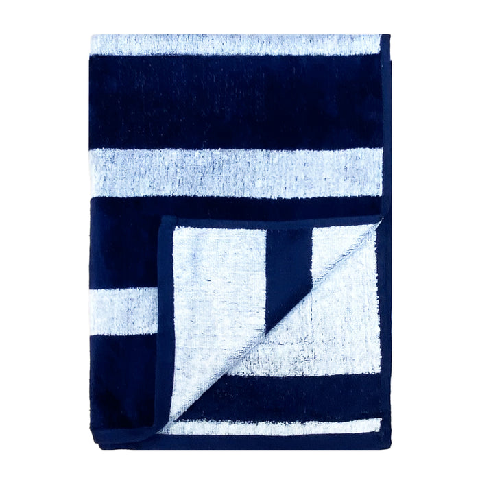 Le Comptoir De La Plage Serviette De Plage éponge Velours Jacquard Dunbar - Taille L