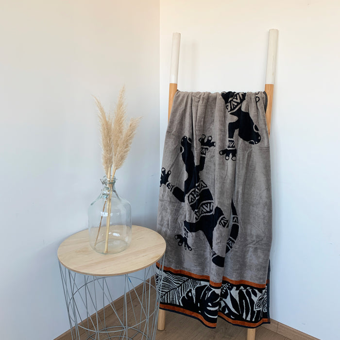 Le Comptoir De La Plage Serviette De Plage éponge Velours Jacquard Eldorado - Taille L