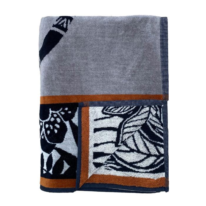 Le Comptoir De La Plage Serviette De Plage éponge Velours Jacquard Eldorado - Taille L