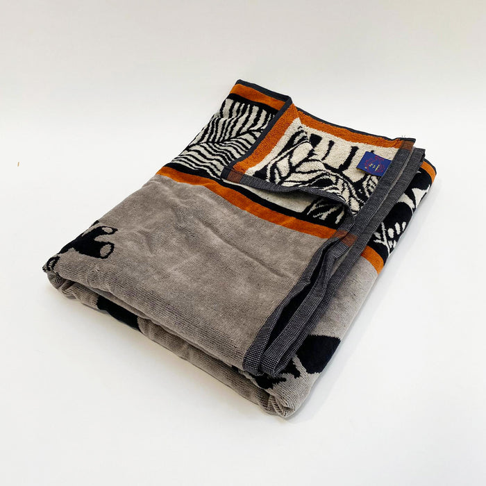 Le Comptoir De La Plage Serviette De Plage éponge Velours Jacquard Eldorado - Taille L