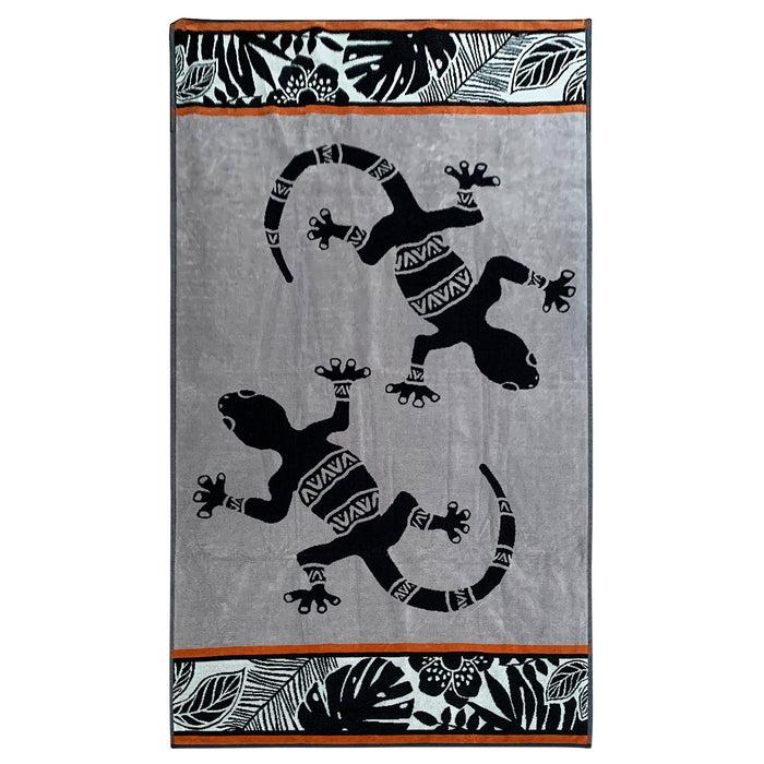 le comptoir de la plage Serviette de plage éponge velours Jacquard Eldorado - Taille L