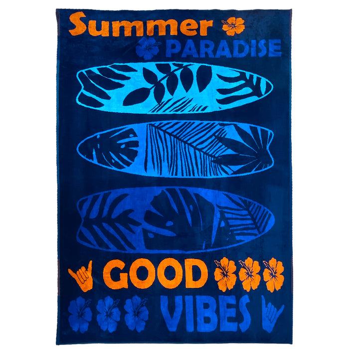 le comptoir de la plage Serviette de plage éponge Velours Jacquard Fairyland - Taille XL