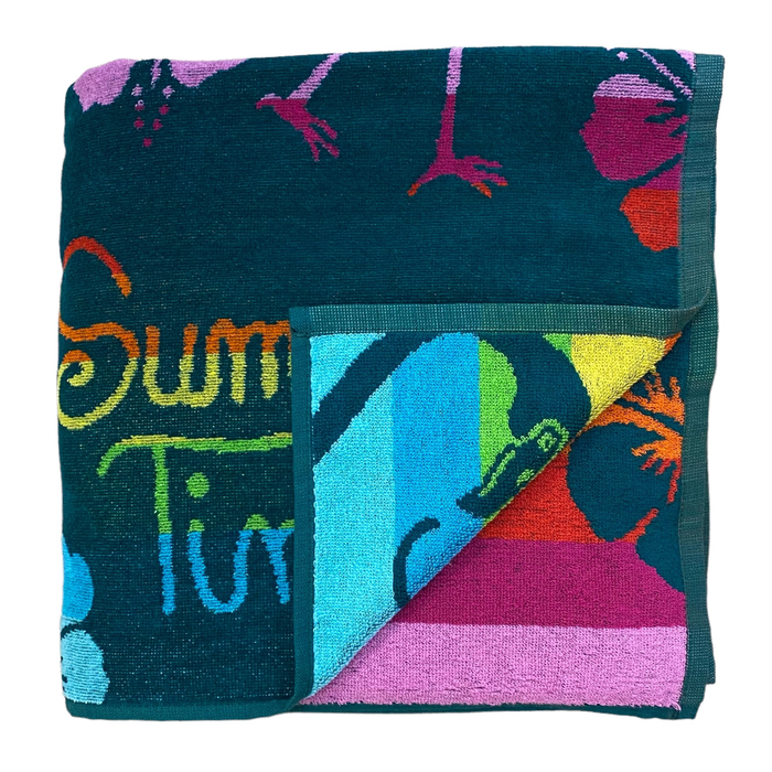 Le Comptoir De La Plage Serviette De Plage éponge Velours Jacquard Fiestas - Taille XL