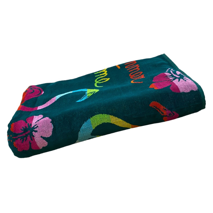 Le Comptoir De La Plage Serviette De Plage éponge Velours Jacquard Fiestas - Taille XL