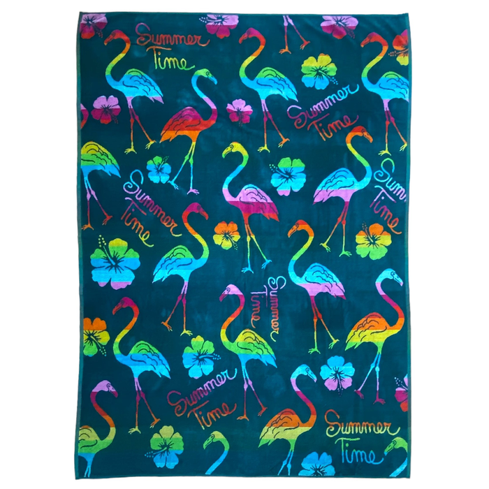 le comptoir de la plage Serviette de plage éponge Velours Jacquard Fiestas - Taille XL