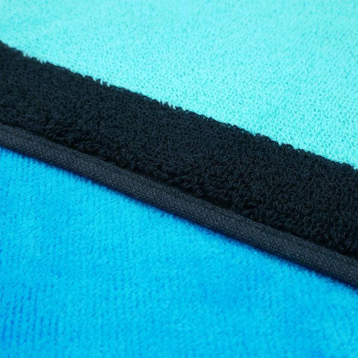 Le Comptoir De La Plage Serviette De Plage éponge Velours Jacquard Happy Blue - Taille L 100x175cm