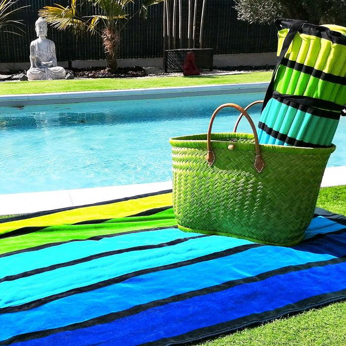 Le Comptoir De La Plage Serviette De Plage éponge Velours Jacquard Happy Men - Taille L 100x175cm