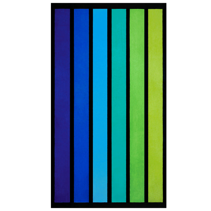 le comptoir de la plage Serviette de plage éponge velours Jacquard Happy Men - Taille L 100x175cm