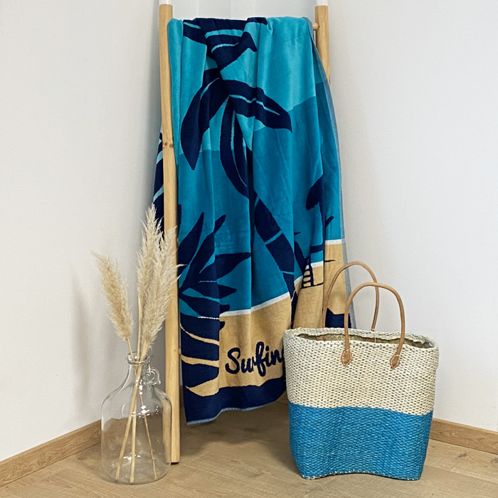 Le Comptoir De La Plage Serviette De Plage éponge Velours Jacquard Harrington - Taille XL