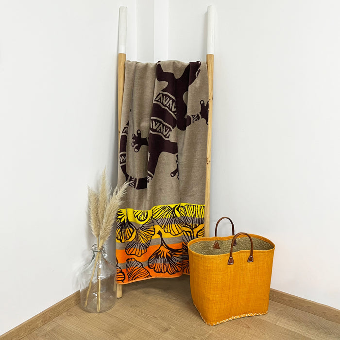 Le Comptoir De La Plage Serviette De Plage éponge Velours Jacquard Homok - Taille L