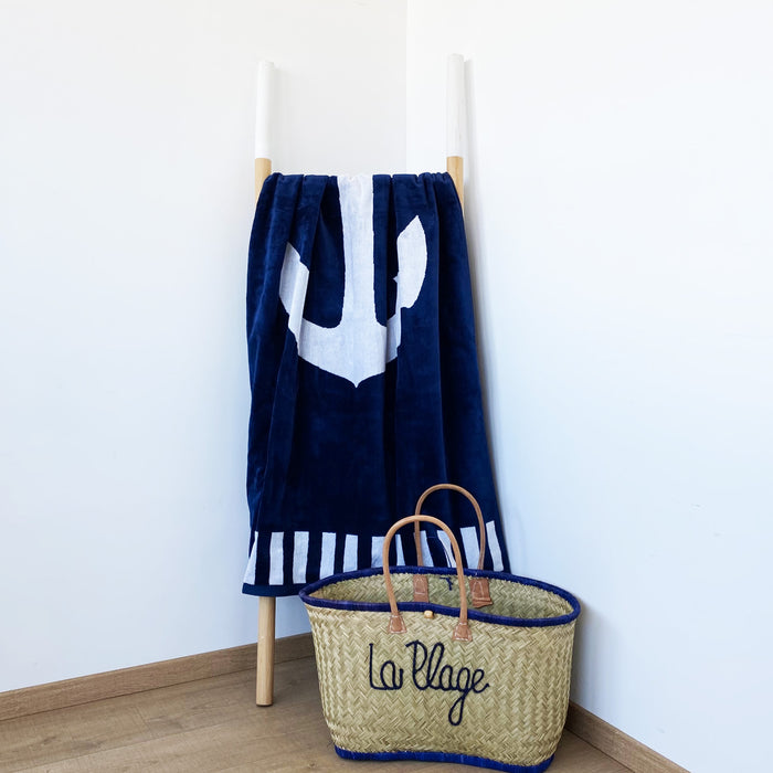 Le Comptoir De La Plage Serviette De Plage éponge Velours Jacquard HOUSTON - Taille L