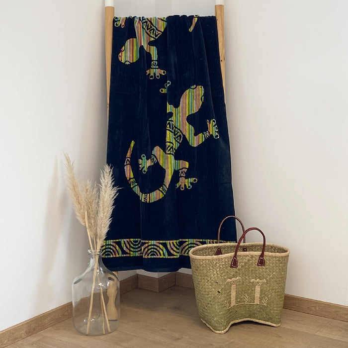 Le Comptoir De La Plage Serviette De Plage éponge Velours Jacquard Irvine 75x150cm