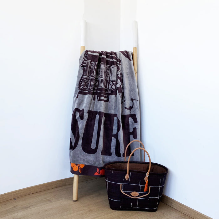 Le Comptoir De La Plage Serviette De Plage éponge Velours Jacquard Kabana - Taille L