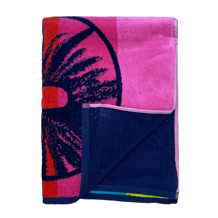 Le Comptoir De La Plage Serviette De Plage éponge Velours Jacquard Kymata - Taille L