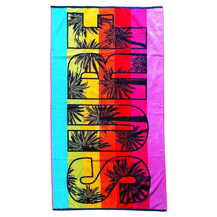 le comptoir de la plage Serviette de plage éponge Velours Jacquard Kymata - Taille L