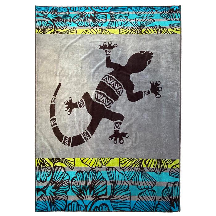 le comptoir de la plage Serviette de plage éponge Velours Jacquard Lazare - Taille XL