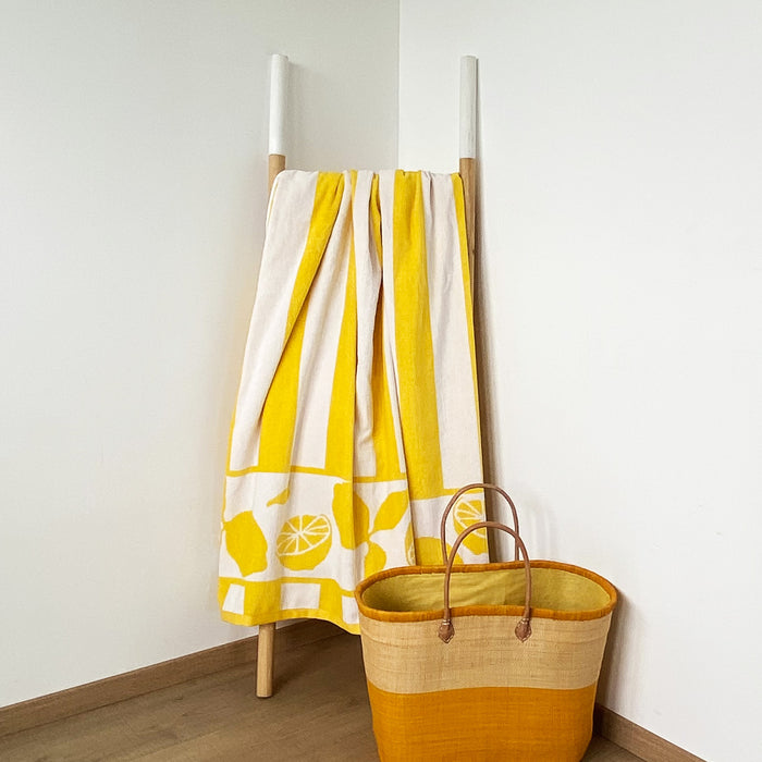Le Comptoir De La Plage Serviette De Plage éponge Velours Jacquard Limona - Taille XL