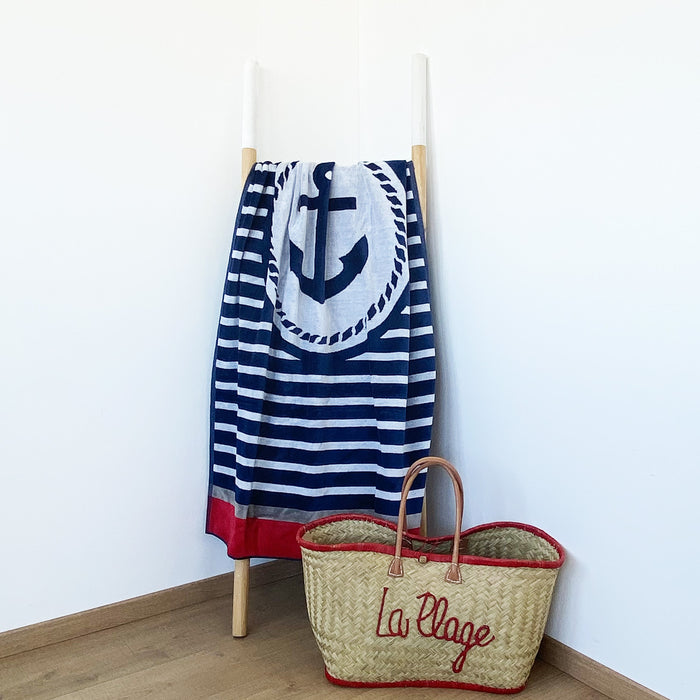 Le Comptoir De La Plage Serviette De Plage éponge Velours Jacquard LISBOA - Taille L