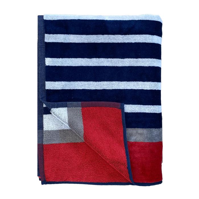 Le Comptoir De La Plage Serviette De Plage éponge Velours Jacquard LISBOA - Taille L