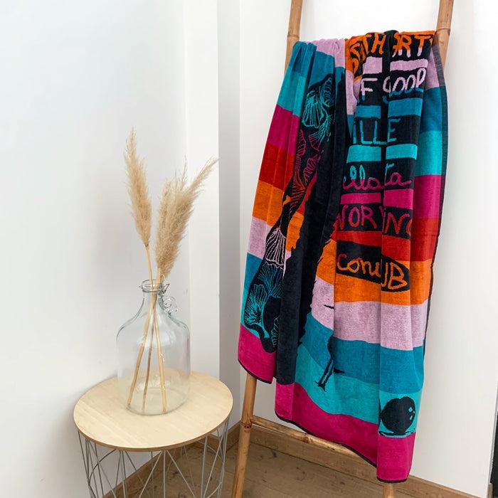 Le Comptoir De La Plage Serviette De Plage éponge Velours Jacquard Lumbika - Taille XL