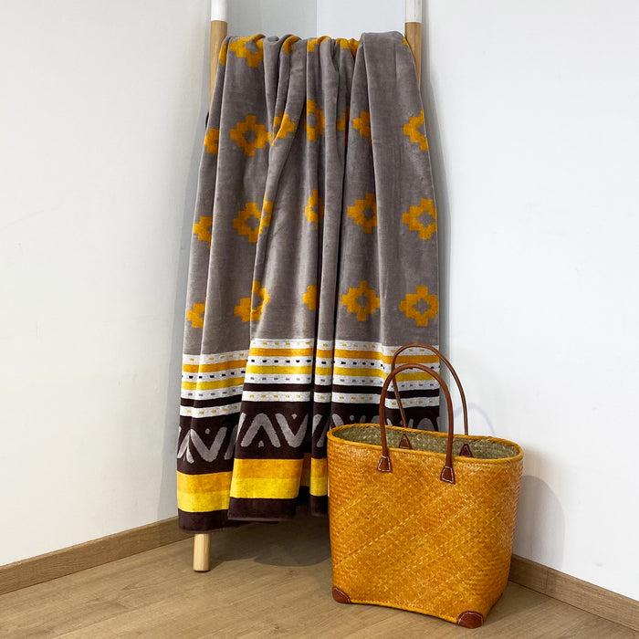Le Comptoir De La Plage Serviette De Plage éponge Velours Jacquard Macarena - Taille XL