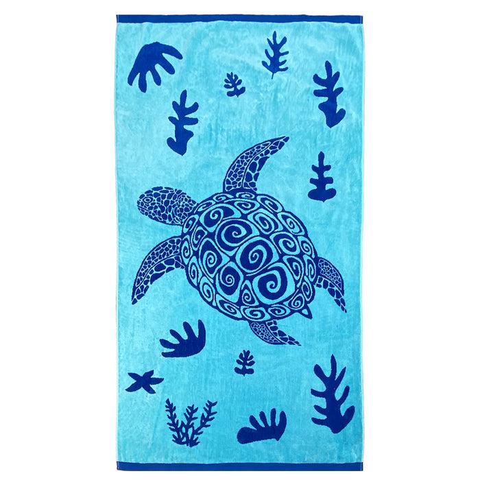 le comptoir de la plage Serviette de plage éponge Velours Jacquard Malari