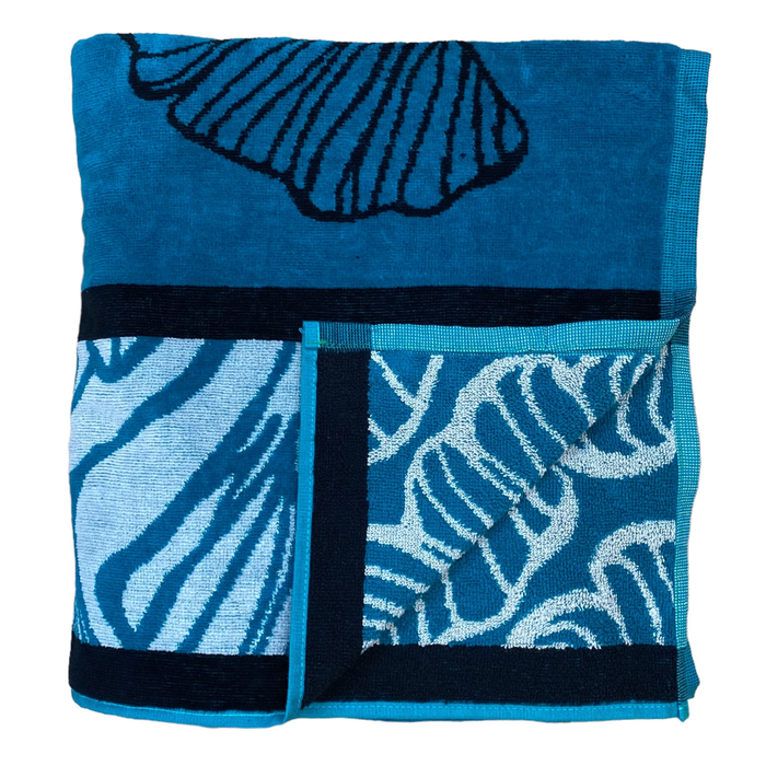 Le Comptoir De La Plage Serviette De Plage éponge Velours Jacquard Mallorca - Taille XL