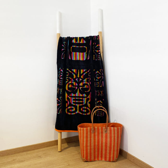 Le Comptoir De La Plage Serviette De Plage éponge Velours Jacquard Maski 75x150cm