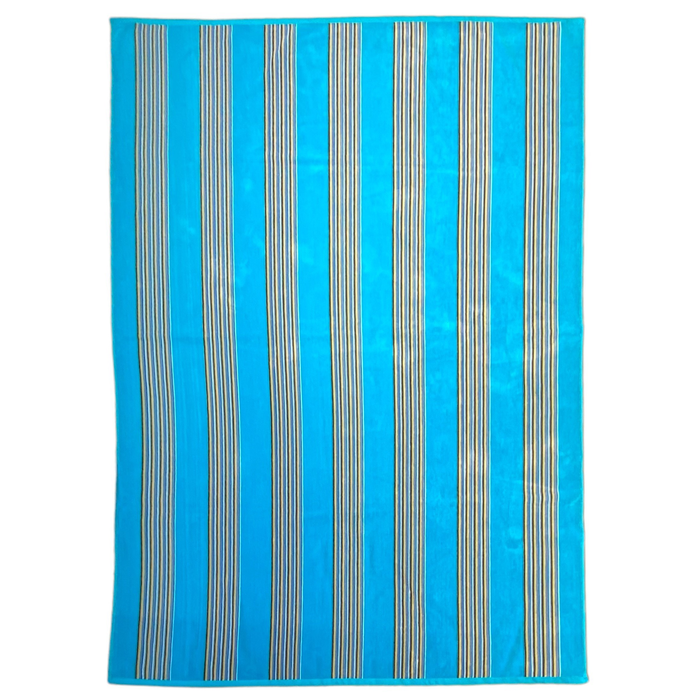 le comptoir de la plage Serviette de plage éponge Velours Jacquard Milonga Turquoise - Taille XL