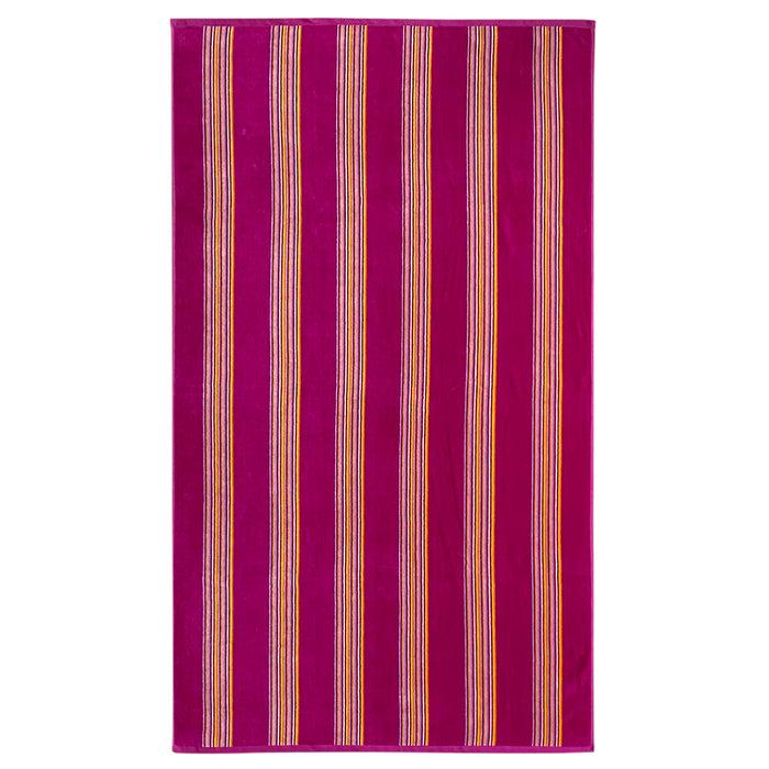 le comptoir de la plage Serviette de plage éponge Velours Jacquard Milonga Fuchsia - Taille L