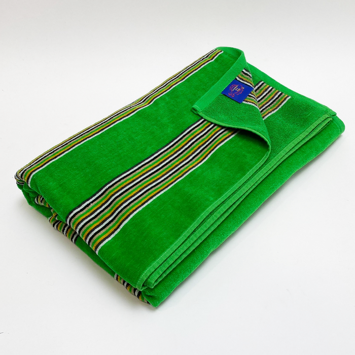 Le Comptoir De La Plage Serviette De Plage éponge Velours Jacquard Milonga Vert - Taille L