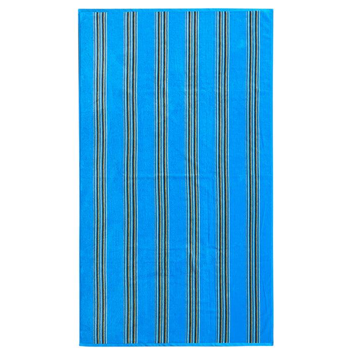 le comptoir de la plage Serviette de plage éponge Velours Jacquard Milonga Turquoise - Taille L