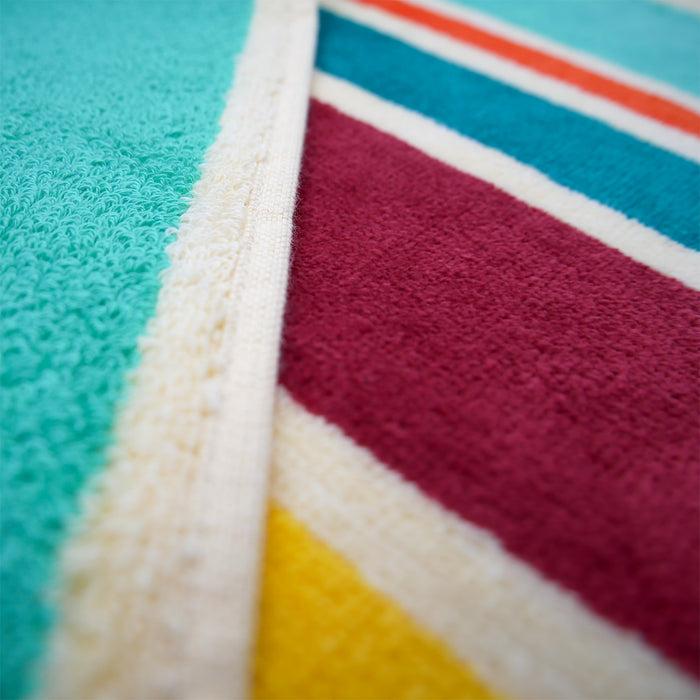 Le Comptoir De La Plage Serviette De Plage éponge Velours Jacquard Multicolore 100x175 470g/m² - Capsud
