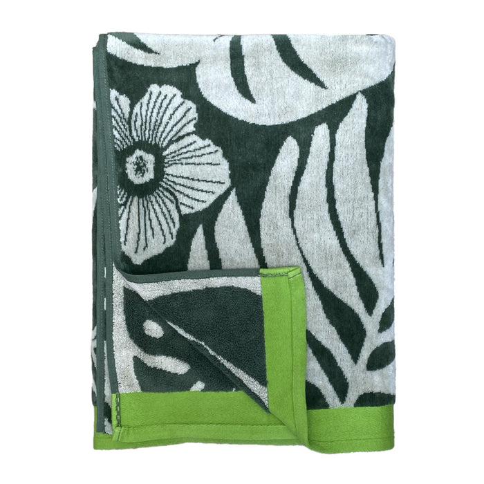 Le Comptoir De La Plage Serviette De Plage éponge Velours Jacquard Musia - Taille L