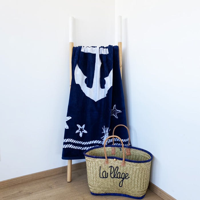 Le Comptoir De La Plage Serviette De Plage éponge Velours Jacquard OAKLAND - Taille L