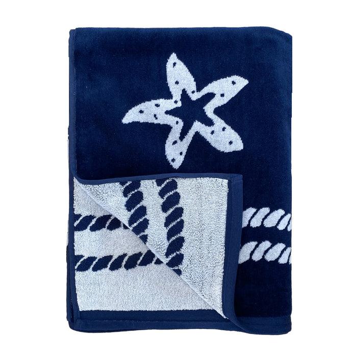 Le Comptoir De La Plage Serviette De Plage éponge Velours Jacquard OAKLAND - Taille L