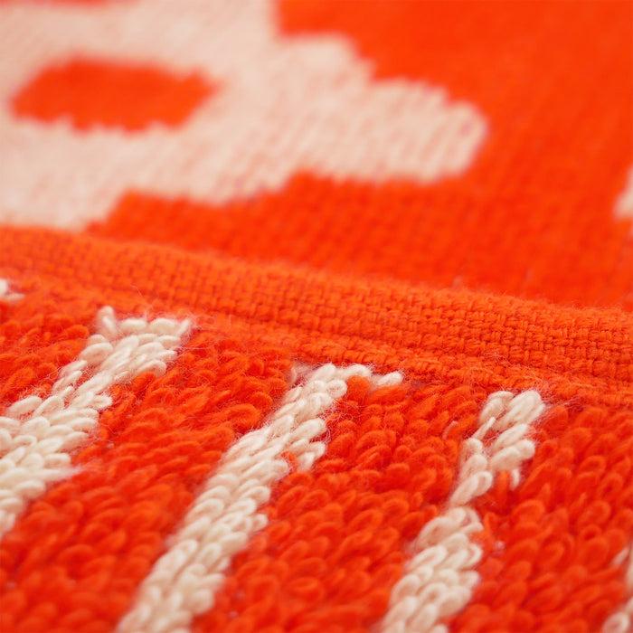 Le Comptoir De La Plage Serviette De Plage éponge Velours Jacquard Orange 90x170 400g/m² - Oranza
