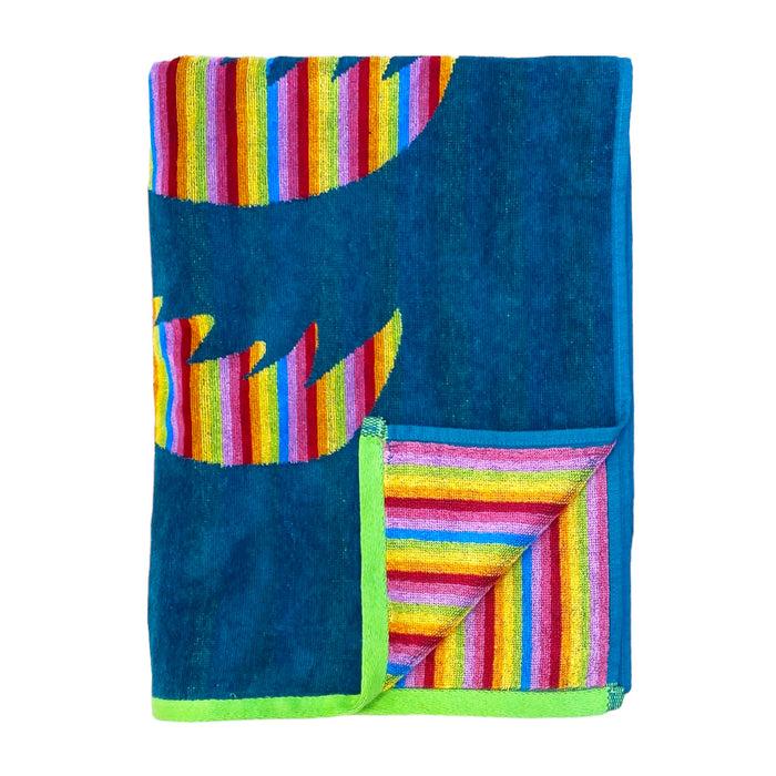 Le Comptoir De La Plage Serviette De Plage éponge Velours Jacquard Palmtak Taille L 90x160cm