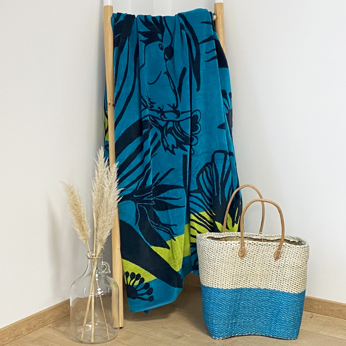 Le Comptoir De La Plage Serviette De Plage éponge Velours Jacquard Papiga - Taille XL