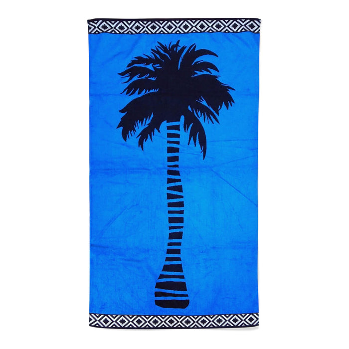 le comptoir de la plage Serviette de plage éponge Velours Jacquard Plaza Taille L