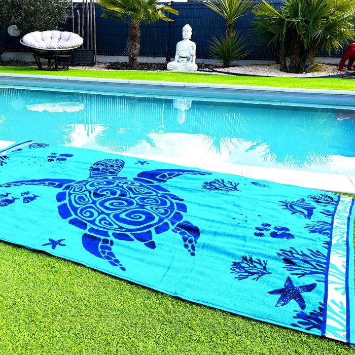 Le Comptoir De La Plage Serviette De Plage éponge Velours Jacquard Princesa - Taille L