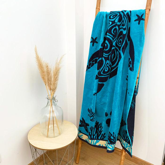 Le Comptoir De La Plage Serviette De Plage éponge Velours Jacquard Princesa - Taille L